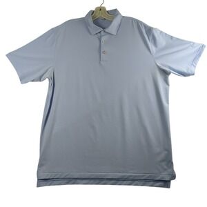 Peter Millar Summer Comfort Short Sleeve X-Large Polo Shirt Blue Performance Men
